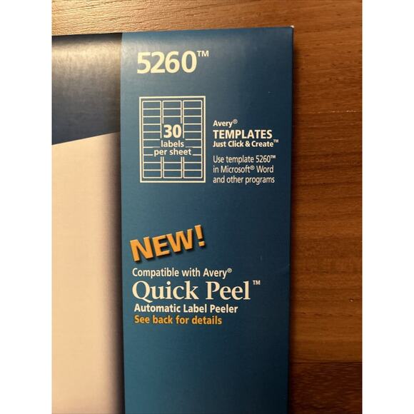 Avery Easy Peel Mailing Address Labels Laser 1" x 2-5/8" White 720qty 5260 Open - Picture 4 of 6